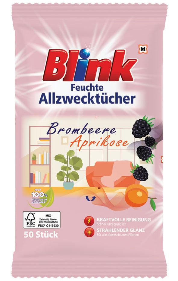Blink Feuchte Allzwecktücher Brombeere Aprikose