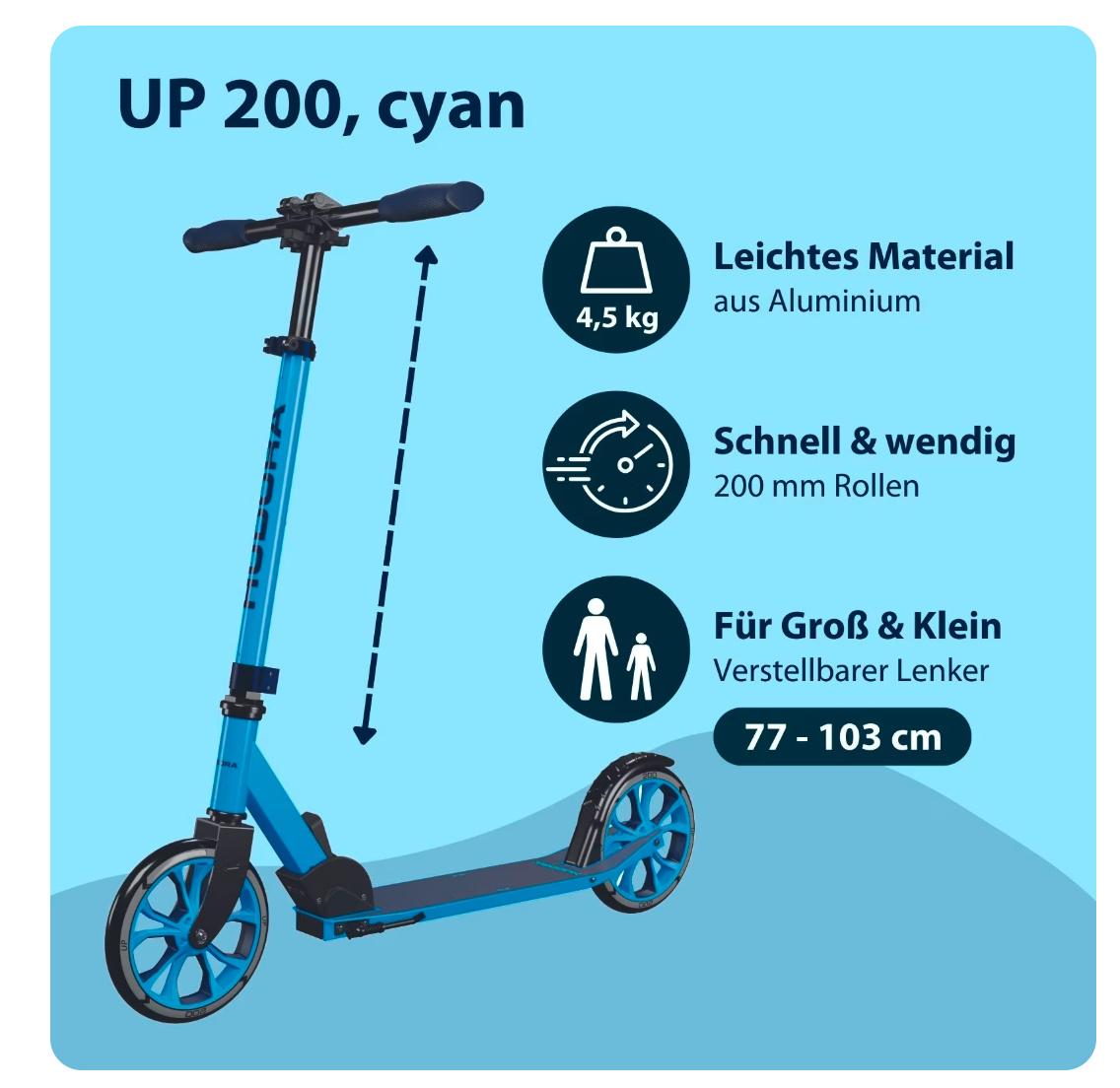 Produktbild HUDORA Scooter Up 200, cyan 7 von 7