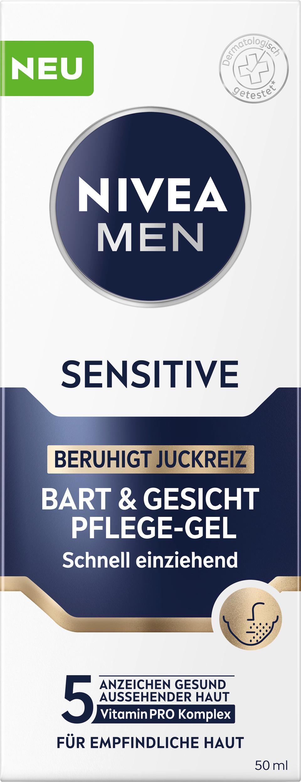 NIVEA MEN Sensitive Bart & Gesicht Pflege-Gel