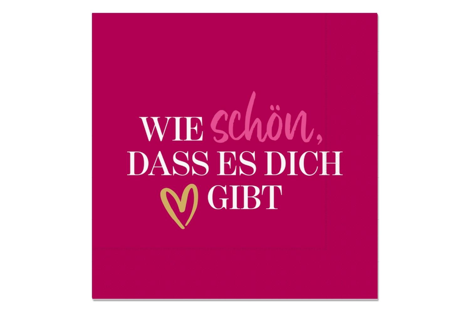 Geschenk für Dich Serviette Herz 33x33cm